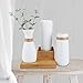 Nilos White Ceramic Vases Set of 3, Table Centerpieces Vase with Rope Design and Differing Unique Shapes for Flowers, Home Decoration