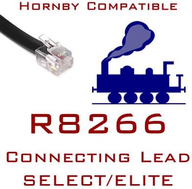 PC Supplies Limited Hornby Compatible R8266 2 Metre - Connecting Lead for Select and Elite 00 Gauge RJ12 4-Wire Lead Digital (DCC) Power And Control