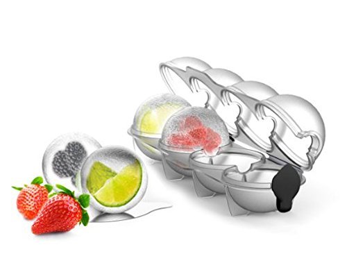 Prepara 6021-SM 4 Ball Ice Tray 4, Clear