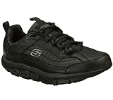 Skechers Men's Liv SR - Brawny Black Leather 9.5 EW
