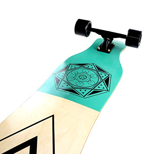 DINBIN 41 Inch Drop Through 8 Ply Maple Complete Longboards Skateboard