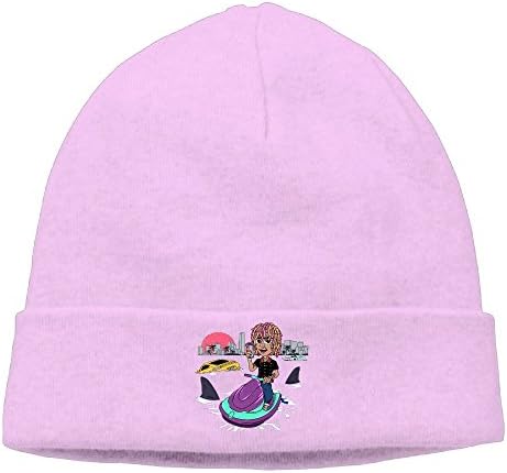Lil Pump Gucci-Gang Logo Cable Knit Skull Caps Thick Soft &amp; Spring Autumn and Winter Beanie Hats for Women &amp; Men Cotton Hat Unisex Cap