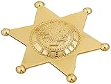 Plastic Sheriff Badges - Gold & Silver - 12 Pcs.