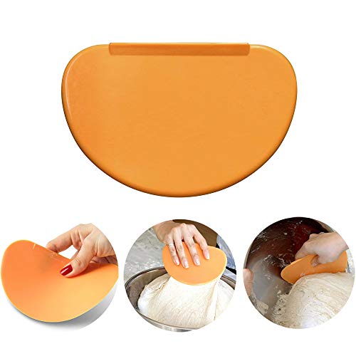 Plastic Dough Scraper Food grade Flexible and Rigid Dough Bowl Scraper, 4 Pieces Dough Scrapers