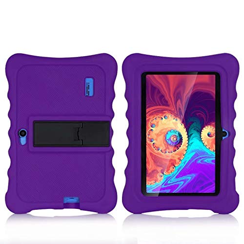 AKINCI Silicone Stand Case for 7 Inch Tablets - Compatible with Haehne, YUNTAB Y88X Pro, Dragon Touch, Q88, JINYJIA Kids Tablet - Purple Cover