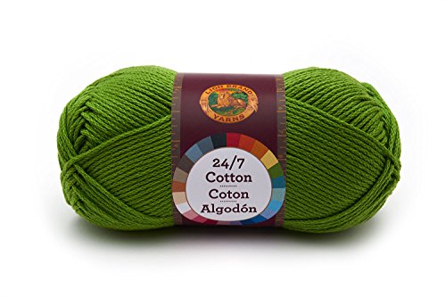 Lion Brand Yarn 761-172 24-7 Cotton Yarn, Grass