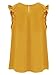Choies Women's Chiffon Lattice Ruffle Trims Keyhole Back Sleeveless Blouse Tops