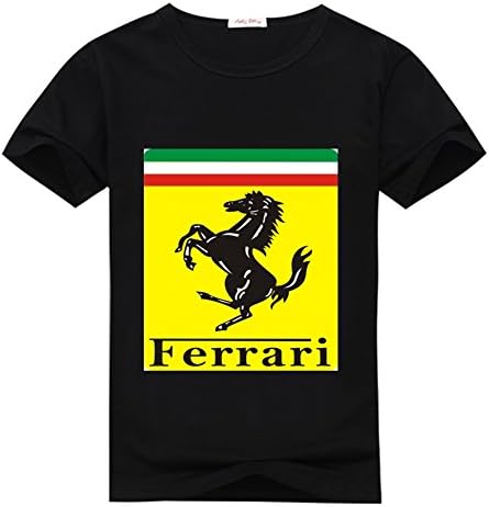Novelty Eworld Unisex Ferrari Horse T Shirt (men)XXXL Black