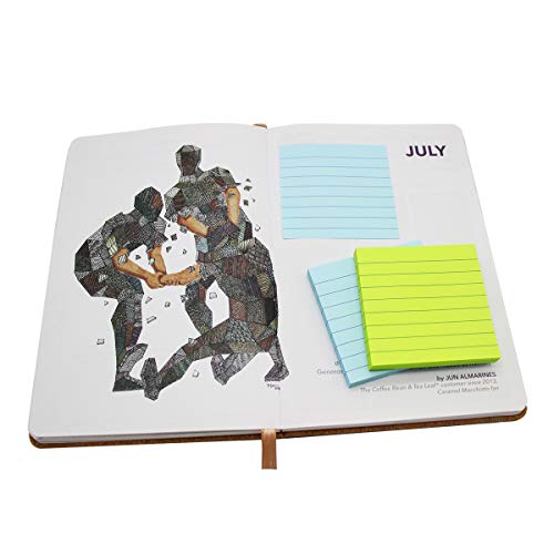 (8 Pack) Lined Sticky Notes 3x3 in Bright Ruled Post Stickies Colorful Super Sticking Power Memo Pads Strong Adhesive, 8 Pads/Pack, 82 Sheets/pad