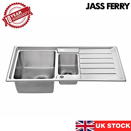 Jass Ferry Premium Kitchen Sink Square Style Stainless Steel 1 5