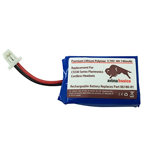 Plantronics Battery Cs540 2-Pack Replacement Batteries For Plantronics CS540 Headsets Plantronics Cs540 Wireless Headset