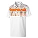 Puma Golf Men's 2019 Road Map Polo, Bright White-Vibrant Orange, x Large