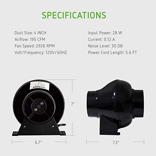 1 VIVOSUN+Inch+Inline+Ventilation+Blower