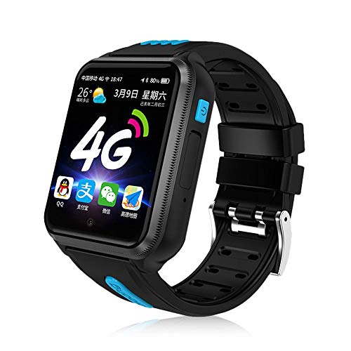 Goglor Kids Smartwatch Phone, Childrens Waterproof SOS Call GSM Sim Touch Screen 4G Smart Tracker Watch, Support WeChat Video Voice Chat/Game/APP Download/Camera/GPS/Lbs/WiFi for Kids Boys and Girls
