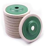 Atoplee 10pcs 3.86'' 98mm Wool Polishing Buffing Wheel Pad Bore Dia