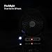 dizauL Portable Fan, Mini USB Rechargeable Fan with 2600mAh Battery Operated and Flash Light,for Traveling,Fishing,Camping,Hiking,Backpacking,BBQ,Baby Stroller,Picnic,Biking,Boating (Black)