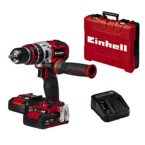 Einhell Professional Akkuschrauber TP-CD 18 Li-i BL Kit Power X-Change (18 V, Schlagfunktion, Brushless, 60 Nm, 2 Gang…