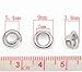 Housweety 250 Pairs Silver Tone Cores Fit Glass Beads(5.6mm Hole)