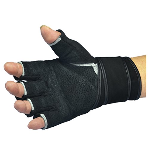 Half Finger Weight Lifting Gloves with Wrist Wraps Support Training,Fitness,Exercise ,for Men and Women