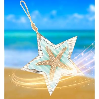 CoTa Global Aquarius Hanging Starfish Nautical Decor Wall Accent- Nautical Themed Wood Accent, Beach Decor for Wall… 41bR4X VYQL