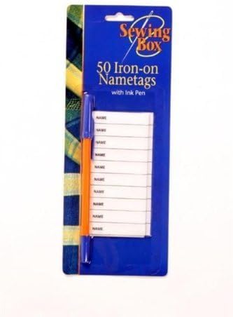 Sewing box 50 Iron-on Nametags with Ink Pen