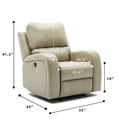 Bonzy Home Power Recliner Chair Air Leather Overstuffed Electric Faux
