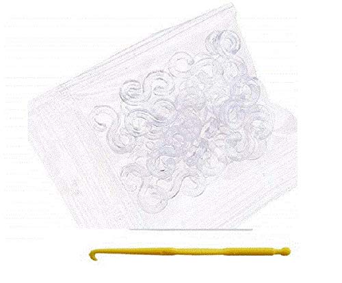 Loom Rubber Bands Refills for Loom Rainbow Bracelet Dress Making Skin Tone 500 Bands + 25 Plastic Clasps (Flesh Skin Color)