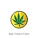 Assorted 420 Leaf Iron on Patches Sew on Embroidered Applique, 5Pcs