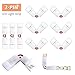 Nexillumi L Shape 2-pin 8mm Width LED Strip Connectors Angle Adjustable(90-180 Degrees) for 3528/2835 LED Strip Lights (10Pcs)