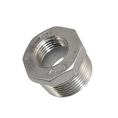 SuperWhole 1" Male x 1/2" Female Thread Reducer Bushing Pipe Fitting SS 304 NPT NEW - Thumbnail 4