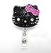 3D Cutie Beautiful Fully Blinged Out Kitty Inspired Rhinestone Badge Reel/Name Badges/ID Badge Holder (1)