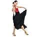 Danzcue Adult 2 Ruffles Flamenco Dance Skirt, Black, Large