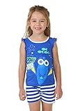 Disney Little Girls 3 Piece Finding Dory Short Set, Blue, 2T