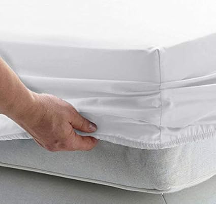 400 Hilos Sabana Bajera Ajustable 200x200 cm Blanco, 100% Fibra ...