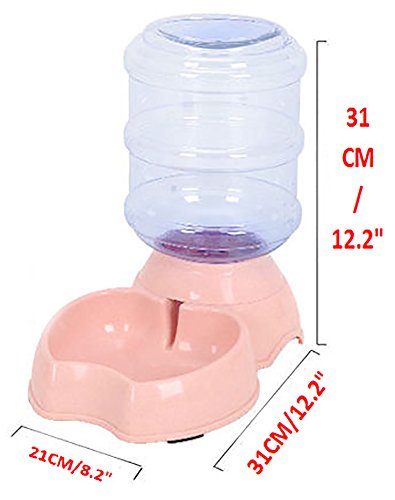 MaruPet Dog Feeding Bowl for Puppy <7 lbs with 8.3 Pound 16 Cups Capacity Automatic Gravity Feeder and Food Dispenser for Teddy, Chihuahua, Shih Tzu, Yorkshire Terriers Waterer