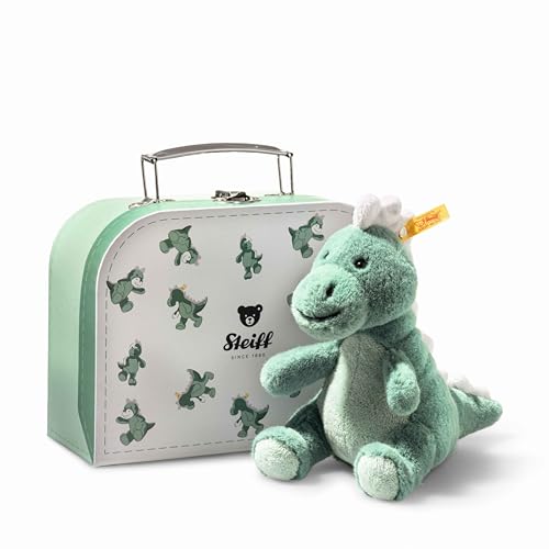 Steiff Joshi T-Rex Dinosaur in Travel Suitcase - Online Exclusive Mini Plush Dino Gift Set, 2-Piece Toy with Case (Green, 6")