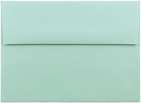 JAM PAPER A7 Premium Invitation Envelopes - 5 1/4 x 7 1/4 - Aqua Blue - 50/Pack