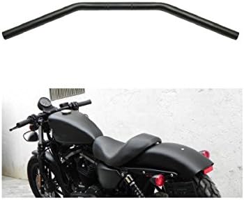 1" 25mm Motorcycle Drag Handlebar Bar Black For Harley Chopper Bobber Honda Suzuki Kawasaki