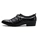 Seakee Men's Slip On Tuxedo Oxford Monk Strap Dress Shoes