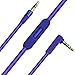 Asobilor Replacement Audio Cable Cord Wire with in-line Microphone and Control for Beats by Dr Dre Handphone Solo, Studio, Pro, Detox, Mixr, Executive, Pill (Purple)