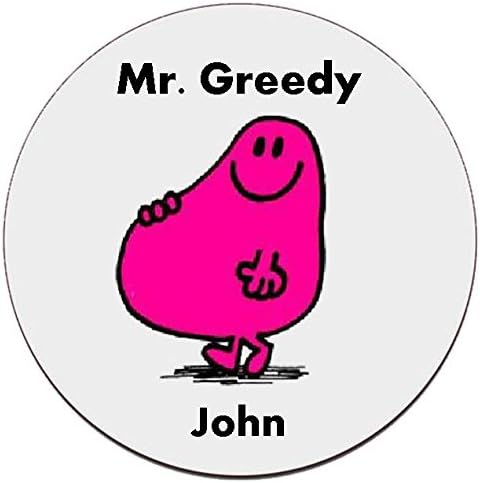 Personalised Mr Greedy Coaster Novelty Gift