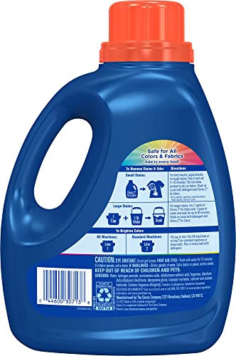 CLOROX 2 FOR COLORS – STAIN REMOVER AND COLOR BRIGHTENER, 88 OUNCES (PACKAGING MAY VARY)
