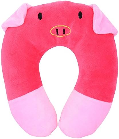 A Little Swag Kid's Soft and Plush Velvet Neck Support Cushion Pillow (Pink)
