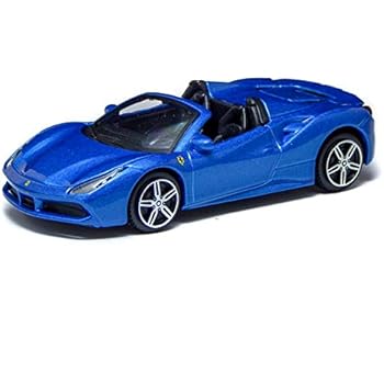Amazoncom Bburago Ferrari 488 Spider F142m 2015 Blue 143