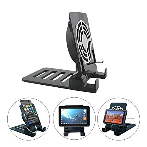 Goglor Phone Cooling Fan, 2 in 1 Portable Cell Phone Cooler Radiator & Tablet Holder Stand, Adjustable Angle Lazy Desktop Stand Cooling Pad for Ipad & Samsung iPhone Smartphone - Thumbnail 7