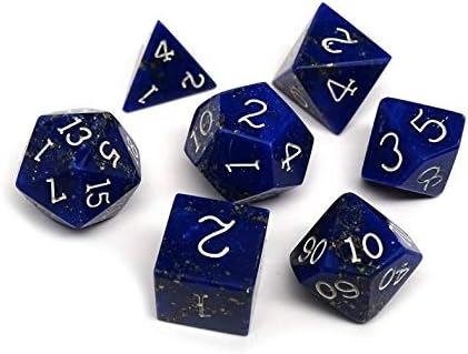 Amazon.com: Juego de dados de piedra de mago – Colección Shimmering Sea – Incluye una pantalla de dados gratis y caja de almacenamiento – Calidad comprobada a mano: Toys \u0026 Games