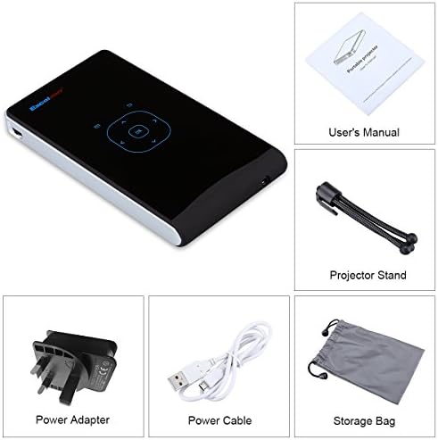 2016 Poner Saund Newest Mini Handheld Pocket DLP LED Lamp Projector Palm size 300 Lumen 854*540 Built-in 90 Minute battery life, SD-card, Android wifi media player 20000 Hours