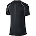 NIKE Men's Pro Fitted Short Sleeve Shirt, Black/Dark Grey/White, X-Large