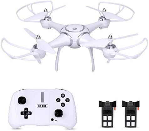 RC Drone Quadcopter, HALOFUNO Remote Control Toys Drones Helicopter with Altitude Hold Mode One Key Take Off/Landing 3D Flips Headless Mode for Adults Boys Girls-White …