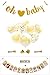 EasyPartyTime OhBaby Shower Decorations: One Strung Banner, 9pcs Balloon Set(Gold, Confetti, White) & Monthly Milestone Photo Banner for Newborn, Pregnancy Announcement & One Year Old Celebration